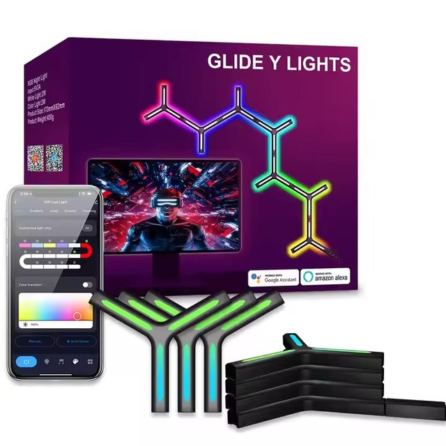 Smart LED Wall Lights for Gaming Rooms Streaming Studios Parties & Home Theater Ambiance App-Control Lighting WiFi Switch Mode