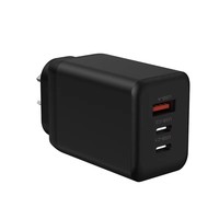 Chargeur rapide multi-ports haute tension PD65W avec prise AU, 2 USB-C et 1 USB-A QC3.0 pour téléphone portable et ordinateur portable