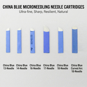Lames d'aiguilles de <span class=keywords><strong>tatouage</strong></span> semi-permanentes China Blue Hand Needle pour broderie de sourcils et microblading, aiguilles à film bleu tranchantes - Product Image 2