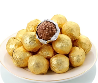 Goldene Schokoladenkugeln Gefüllte Snacks Schokolade für Blumensträuße Blumenverpackung Zwischenmahlzeiten