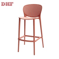 Chaise en plastique PP moderne multicolores DHF, chaise haute de salle à manger