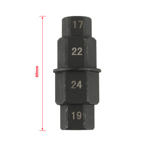 Double End Hex Socket <b>Wrench</b> 17 22 24 19 Mm Metric Chrome Vanadium Steel Industrial Grade Manual Tool For Motorcycle Wheel Axle - Product Image 5
