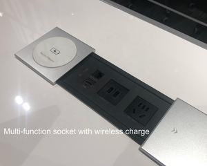 Умный стол в форме буквы L с беспроводной зарядкой, современная белая мебель для дома и офиса, высокотехнологичный стол для руководителя и офиса - Product Image 5