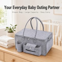 Sac à langer en feutre personnalisé avec logo et poignée couleur, OEM ODM, sac fourre-tout pour maman avec bandoulière pour bébé, crèche, voyage, vente en gros