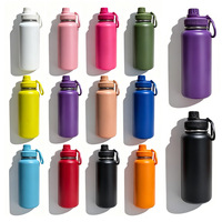 Botella de Agua con Aislamiento al Vacío de Doble Capa, de Acero Inoxidable 304, 800ml, 1000ml, 1200ml, con Tapa Libre de BPA, Mantiene la Temperatura de 6 a 12 Horas