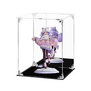 Caixa de exibição de acrílico transparente para coleção de bonecos, modelo HD de 10x10x14 polegadas, caixa de armazenamento à prova de poeira para coleção comemorativa