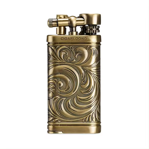 Venta caliente de alta calidad personalizado de un solo fuego a prueba de viento perforador encendedor de cigarros butano encendedor antorcha para cigarros - Product Image 2