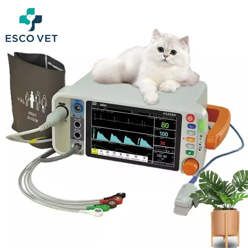 Valeurs de fréquence cardiaque étendues Tensiomètre portable compact pour patient vétérinaire Température