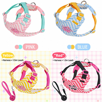 Nouvel ensemble de harnais et laisse de luxe pour chien et chat, anti-dérapant, réglable, respirant, en maille douce, personnalisé, anti-traction