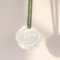 Diffuseur d'huiles essentielles en plâtre parfumé, fait main, en forme de fleur de porcelaine, pour voiture, armoire ou maison