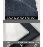 Entoilage thermocollant uni en polyester 100 % pour tissu de vêtement de mode