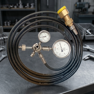 MECHFIELD SF6 <b>Gas</b> Filling Kit with Pressure Gauges and <b>Hose</b> Assembly 50Hz for Circuit Breaker Maintenance - Product Image 4