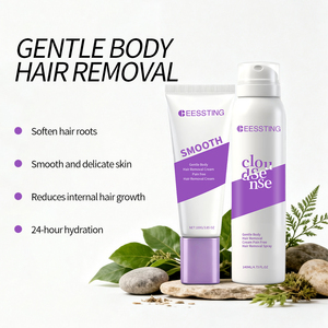 Crème dépilatoire à l'aloe vera pour le corps, douce, non irritante, sans douleur, éclaircissante, pour une peau lisse, avec logo personnalisé - Product Image 4