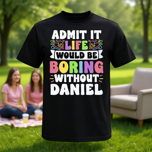 T-shirt personnalisé avec le nom de Daniel, chemise familiale avec prénom personnalisé - Product Image 3