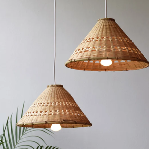 Abat-jour bambou Art LED lampes suspendues bois osier lampes suspendues suspension maison intérieur chambre salon tissé à la main - Product Image 3