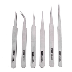 Pincettes Gooi en acier inoxydable de 1,5 mm d'épaisseur pour la peinture au diamant, le nail art, les faux cils et la préparation de plumes de nid d'oiseau - Product Image 2