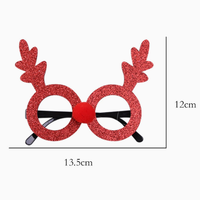 Lunettes de Noël scintillantes de qualité, motif lapin doré, forme de dessin animé, ornements mignons pour costume de Noël