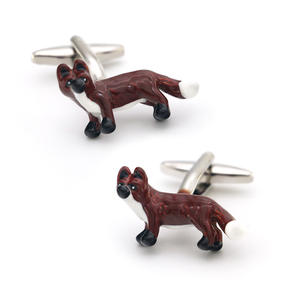 <span class=keywords><strong>Gemelos</strong></span> Novedosos con Forma de Animales para Hombre, <span class=keywords><strong>Gemelos</strong></span> <span class=keywords><strong>Divertidos</strong></span> de Metal Personalizados con Forma de Flamenco, Pez y Zorro, Regalo para Bodas, Accesorios para Camisas de Negocios - Product Image 6