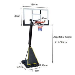 Support <span class=keywords><strong>de</strong></span> <span class=keywords><strong>basket</strong></span>-ball portable <span class=keywords><strong>de</strong></span> haute qualité et économique avec panneau <span class=keywords><strong>de</strong></span> <span class=keywords><strong>basket</strong></span>-ball mobile pour l'entraînement à domicile - Product Image 6