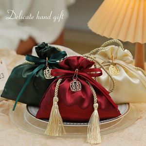 Bolsitas de Regalo Pequeñas de Satén con Cordón y Borla, Bolsitas de Regalo para Dulces de Boda, Bolsitas de Cordón para Regalos de Fiesta, Bolsitas de Dulces para Boda - Product Image 6
