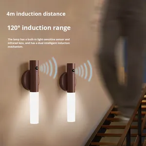 Wholesale Intelligent <b>Rechargeable</b> LED Night Light <b>Table</b> Wall <b>Lamp</b> Human Body Sensing Corridor Outdoor Emergency Home Appliance - Product Image 1
