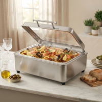 Ensemble de réchauds de style arabe, équipement de buffet en acier inoxydable, chauffe-plats professionnels pour événements de restauration