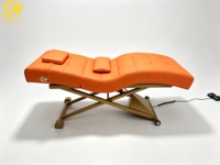Table de massage électrique à moteur unique avec commande au pied |   Lit de soin des cils incurvé pour salon de beauté et physiothérapie