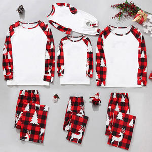 Famille noël correspondant pyjamas joyeux noël rouge à carreaux à manches longues hiver vêtements de nuit parent-enfant Pjs ensembles - Product Image 6