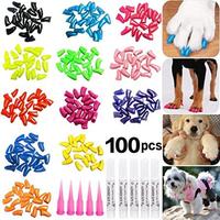 Emballage Blister anti-rayures en Silicone coloré, couvre-ongles à griffes souples pour chats et chatons, protecteur d'ongles avec colle gratuite