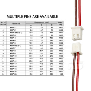 Orijinal 2.5mm Aralıklı Dişi Kablo Konnektörü Özel 2 3 4 Pinli Jst Xh 2.5 Kablo Montaj Konnektörü 10 Yollu Kablolar - Product Image 4