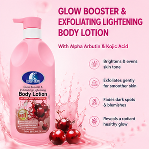 Lotion corporelle biologique aux herbes avec vitamine C et <span class=keywords><strong>glutathion</strong></span>, <span class=keywords><strong>lait</strong></span> de chèvre 500ml – Hydratant éclaircissant et blanchissant pour usage quotidien - Product Image 4