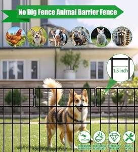 Recinzione per Animali, Barriera da Giardino Senza Scavo, Recinzione in Metallo Antiruggine 43cm (H) x 3.3m (L) per Cani - Product Image 3