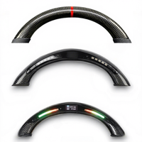 Volant en cuir en fibre de carbone forgée LED personnalisé adapté aux modèles E90 E92 E93 E82 E87 Série 3 320 325 330 M3 M2 X1 Racing