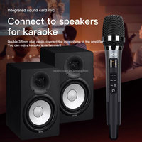Micrófono Dinámico H20 con Tarjeta de Sonido, Eco, Reverberación Todo en Uno, Conexión para Teléfono Celular, Micrófono para Podcast, Equipo de Canto en Vivo
