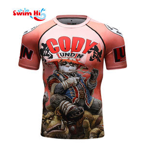 Rashguard personnalisé pour <span class=keywords><strong>le</strong></span> BJJ, chemise de surf, protection UPF, rashguard UV pour <span class=keywords><strong>le</strong></span> BJJ, manches courtes, rashguard imprimé de haute qualité pour <span class=keywords><strong>le</strong></span> <span class=keywords><strong>MMA</strong></span> - Product Image 3