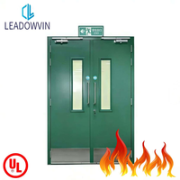 Porte en acier creux certifiée UL, 180 minutes, usage commercial, robuste, porte de sortie d'urgence, ensemble de porte en verre Vision Lite