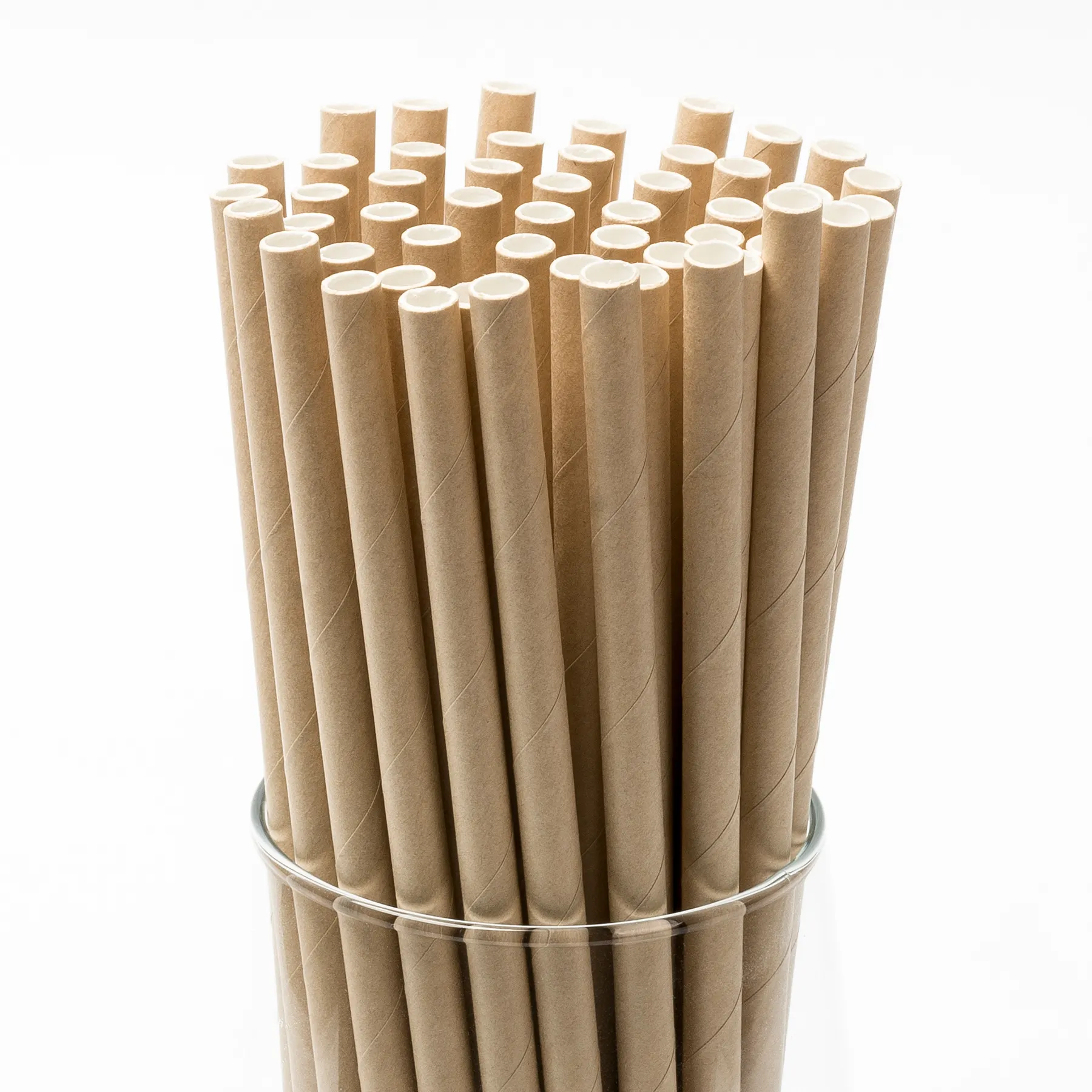 Multipurpose Eco-friendly Disposable Nature Plain Color Brown Kraft Paper Straws for Hot Drinking