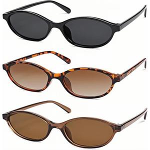 Lunettes de soleil ovales rétro œil de chat transfrontalières européennes et américaines pour femmes, tendance et haut de gamme - Product Image 1