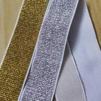Bandes élastiques dorées à paillettes Bande élastique pour la taille Cordon élastique