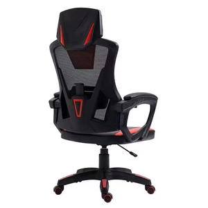 Chaise de Gaming et de Bureau en Maille Rouge et Noire avec Accoudoirs, Modèle 5713 – Offre Spéciale - Product Image 3
