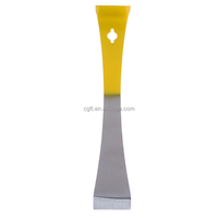 Racloir d'apiculture multifonctionnel en forme de J Honey Keeper, outil de ruche demi-jaune plat en acier inoxydable, coupe-miel pour désoperculation