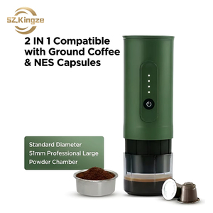 Cafetera 2 en 1 Portátil <span class=keywords><strong>de</strong></span> Cápsulas <span class=keywords><strong>de</strong></span> Espresso <span class=keywords><strong>de</strong></span> 18 Bares, Recargable Tipo-C, para Viajes, Campamentos, Hogar y Oficina - Product Image 1
