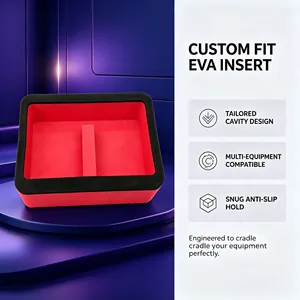 Inserto de Espuma EVA Roja/Negra de Alta Densidad, Embalaje Protector Acolchado para Uso Industrial - Product Image 3