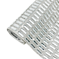 Rollo de Lámina de Cristal Adhesiva al por Mayor, 5*15 cm, 24*10 Yardas, Lámina de Cristal Adhesiva para Zapatos y Ropa