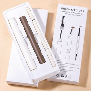 Nouveautés Kits de sourcils imperméables <span class=keywords><strong>avec</strong></span> logo <span class=keywords><strong>Crayon</strong></span> transparent en gel <span class=keywords><strong>avec</strong></span> pinceau Pochoir Lifting Ensemble de pommade - Product Image 1