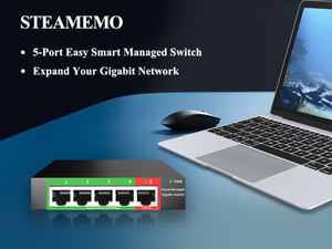 Switch Ethernet Gigabit a 5 Porte Gestito da Cloud con Supporto per Una Porta PoE 48-57V, QoS, Rilevamento Loop di Rete e Funzione VLAN - Product Image 2