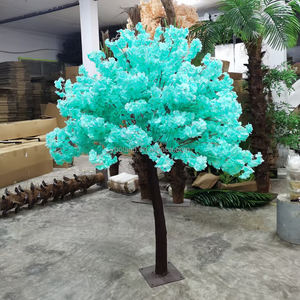 Árboles de Mesa Verde Azulado con Flores de Cerezo, Decoración de Fondo para Bodas, Centros de Mesa de Flores Artificiales - Product Image 1