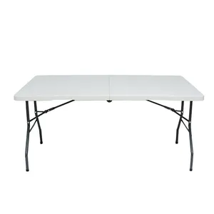 wholesale portable picnic rectangular dining adjustable table outdoor plastic folding table