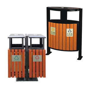 Deux produits de gestion des déchets à usage extérieur séparé pour les parcs Sacs compostables Poubelle et poubelle - Product Image 2