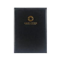 Couverture de Certificat Multifonction en Cuir PU avec Logo Doré Personnalisé, Porte-Diplôme de Remise des Diplômes avec Poche Intérieure